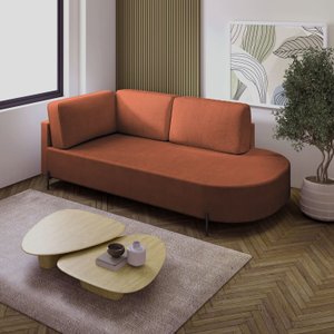 Sofá Living Orgânico 2 Lugares 165cm Norten