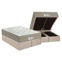 Ver imagem 1 de Cama Box Baú Crc Queen +Colchão Molas Bonnel Born Probel 158x198