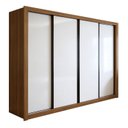 Ver imagem 2 de Guarda Roupa Casal Premium Nápoli 4 Portas de Correr 4 Gavetas 279,3cm Yescasa Branco/Carvalho