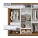 Ver imagem 4 de Guarda Roupa Casal Premium Nápoli 4 Portas de Correr 4 Gavetas 279,3cm Yescasa Branco/Carvalho