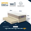 Ver imagem 2 de Cama Box + Colchão Gazin de Espuma D28 Double Face Force Plus + Auxiliar de Espuma Solteiro 88 cm