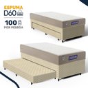 Ver imagem 3 de Cama Box + Colchão Gazin de Espuma D28 Double Face Force Plus + Auxiliar de Espuma Solteiro 88 cm