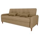 Ver imagem 1 de Sofa Cama 2 Lugares 206 Cm Donna Linho Vancouver E486 Palha Milani Store Palhaa