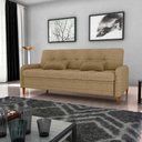 Ver imagem 7 de Sofa Cama 2 Lugares 206 Cm Donna Linho Vancouver E486 Palha Milani Store Palhaa