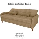 Ver imagem 6 de Sofa Cama 2 Lugares 206 Cm Donna Linho Vancouver E486 Palha Milani Store Palhaa