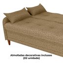 Ver imagem 5 de Sofa Cama 2 Lugares 206 Cm Donna Linho Vancouver E486 Palha Milani Store Palhaa