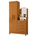 Ver imagem 4 de Guarda-roupa Cômoda 2 Portas e 4 Gavetas com Espelho New Capri