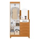 Ver imagem 3 de Guarda-roupa Cômoda 2 Portas e 4 Gavetas com Espelho New Capri