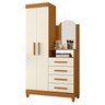 Guarda-roupa Cômoda 2 Portas e 4 Gavetas com Espelho New Capri - 2