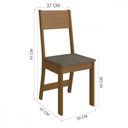 Ver imagem 4 de Conjunto de Mesa 1,08cm Belgica com 4 Cadeiras Indekes Freijo/off White/cacau