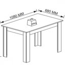 Ver imagem 5 de Conjunto de Mesa 1,08cm Belgica com 4 Cadeiras Indekes Freijo/off White/cacau