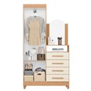 Ver imagem 3 de Guarda-roupa Cômoda 2 Portas e 4 Gavetas com Espelho New Capri