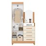 Guarda-roupa Cômoda 2 Portas e 4 Gavetas com Espelho New Capri - 3