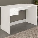 Ver imagem 2 de Escrivaninha Mesa Escritorio 2 Gavetas Me4165 Branco Tecno Mobili