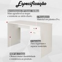 Ver imagem 3 de Escrivaninha Mesa Escritorio 2 Gavetas Me4165 Branco Tecno Mobili
