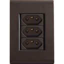 Ver imagem 1 de Conjunto 4x2 com 3 Tomadas 2p+t 10 a 250 V Tramontina Liz Grafite Tramontina