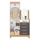 Ver imagem 3 de Guarda-roupa Cômoda 2 Portas e 4 Gavetas com Espelho New Capri