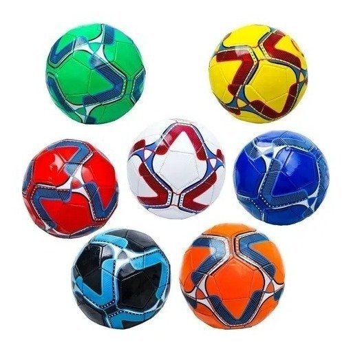 Kit 10 Bolas de Futebol Tamanho 5 Sintético Cores Variadas - 8