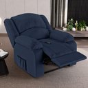 Ver imagem 1 de Poltrona do Papai Reclinável Sala de Cinema Madrid Controle Power Elétrico Pu Azul G23