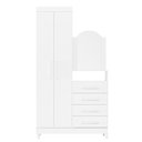 Ver imagem 3 de Guarda-roupa Cômoda 2 Portas e 4 Gavetas com Espelho New Capri