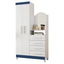 Ver imagem 5 de Guarda-roupa Cômoda 2 Portas e 4 Gavetas com Espelho New Capri