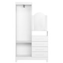 Ver imagem 7 de Guarda-Roupa Cômoda 2 Portas e 4 Gavetas com Espelho New Capri Branco/Rosa/Azul/Titanium
