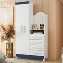Ver imagem 4 de Guarda-roupa Cômoda 2 Portas e 4 Gavetas com Espelho New Capri