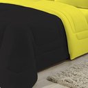 Ver imagem 5 de Edredom Dupla Face 100% Algodão Malha Casal Gran Moratta 01 Peça - Preto- Amarelo