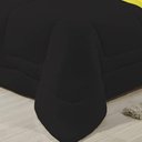 Ver imagem 4 de Edredom Dupla Face 100% Algodão Malha Casal Gran Moratta 01 Peça - Preto- Amarelo