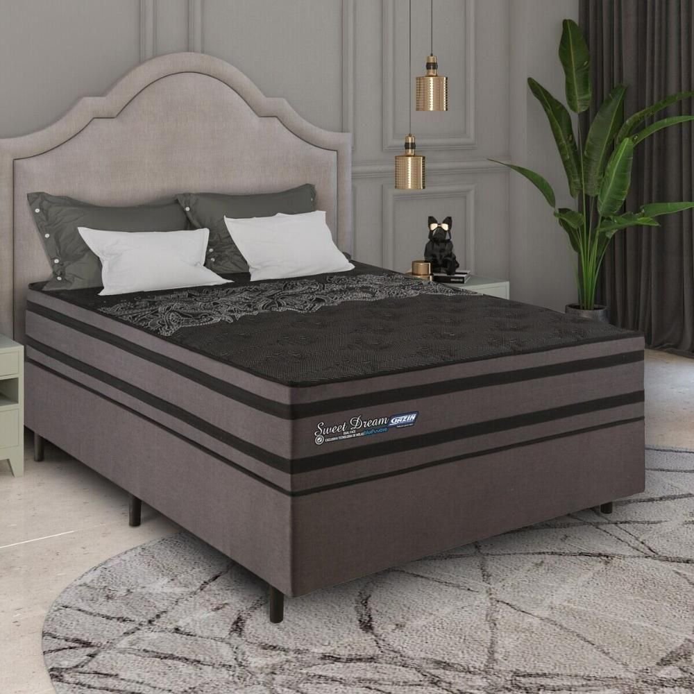 Cama Box Conjugado Casal com Colchão 138x72x188 Sweet Dream Ii