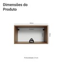 Ver imagem 2 de Armário Aéreo para Quarto 60 cm 1 Porta Basculante Rustic Neo Madesa