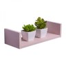 Prateleira U 30 X 15cm Rosa Claro Invisível - 1