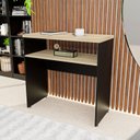 Ver imagem 6 de Aparador Buffet Balcão Sala de Estar Escritório 90x42cm Bege/Carvalho/Preto