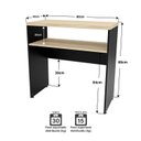 Ver imagem 3 de Aparador Buffet Balcão Sala de Estar Escritório 90x42cm Bege/Carvalho/Preto