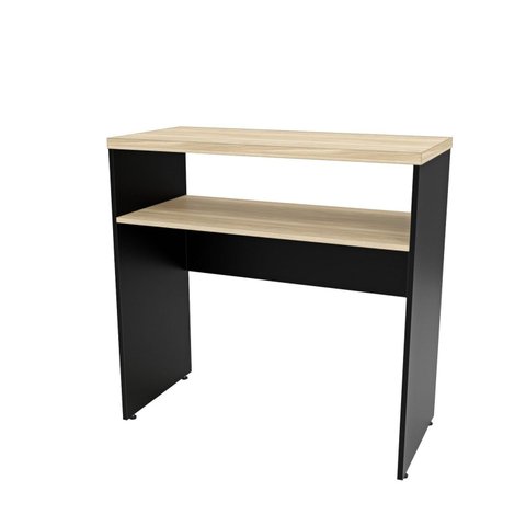Aparador Buffet Balcão Sala de Estar Escritório 90x42cm Bege/Carvalho/Preto