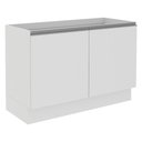 Ver imagem 1 de Balcão de Pia Acordes Glamy MDF 120cm 2 Portas Branco Madesa