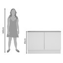 Ver imagem 4 de Balcão de Pia Acordes Glamy MDF 120cm 2 Portas Branco Madesa