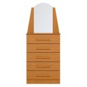 Ver imagem 2 de Cômoda com 05 Gavetas e Espelho New Veneza