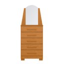 Ver imagem 3 de Cômoda com 05 Gavetas e Espelho New Veneza Marrom