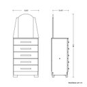 Ver imagem 5 de Cômoda com 05 Gavetas e Espelho New Veneza Marrom