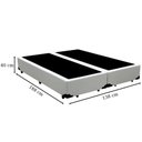 Ver imagem 3 de Cama Box Casal Bipartido 138 Tecido Sintético Branco com Colchão De Espuma - D33 Ortobom ISO 100