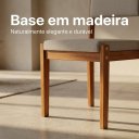 Ver imagem 5 de Kit 4 Cadeira Evy Estofada Linho Base Madeira para Sala de Jantar