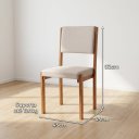 Ver imagem 7 de Kit 4 Cadeira Evy Estofada Linho Base Madeira para Sala de Jantar