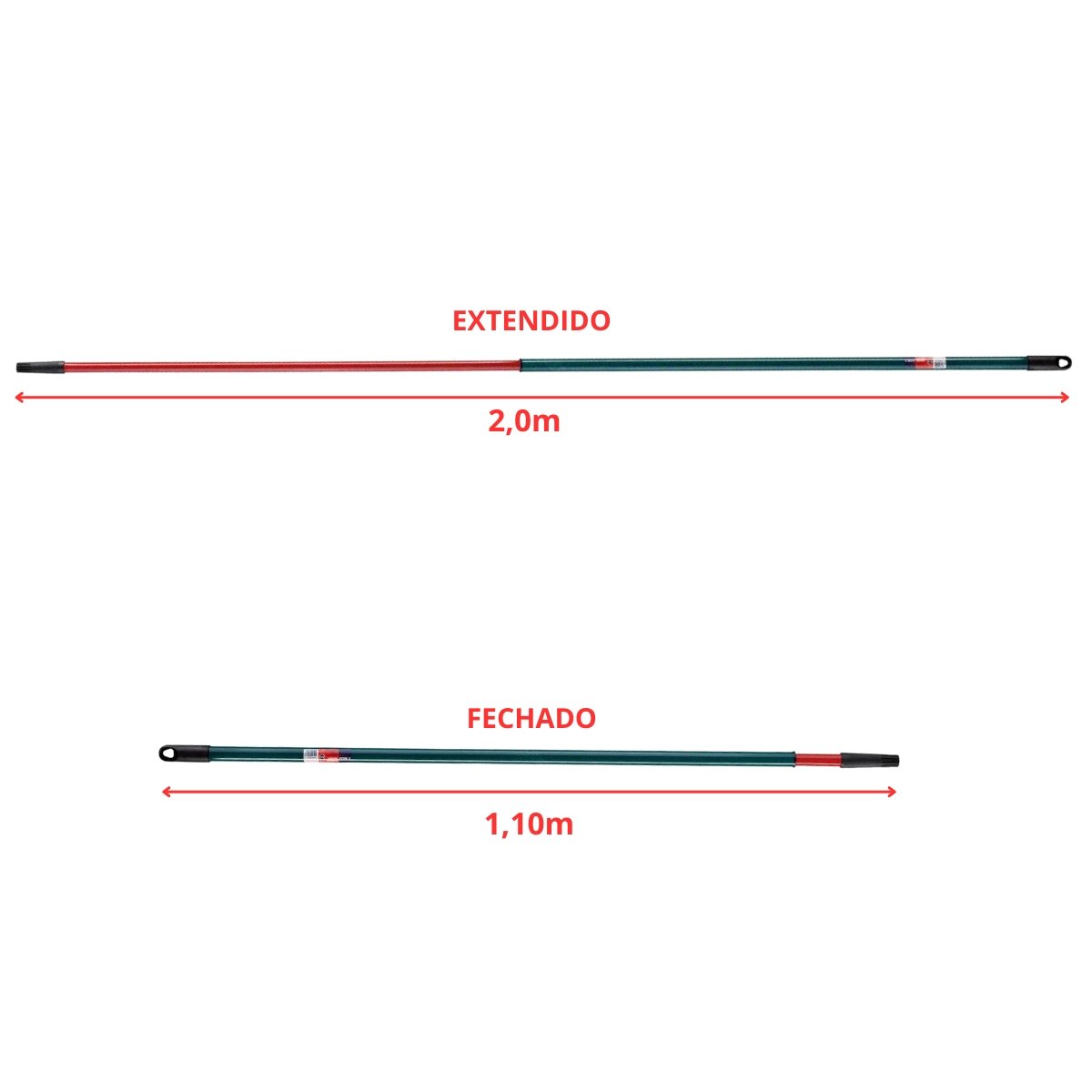 Pad para Pintura + Cabo Extensor Prolongador Telescópico para Rolo de Pintura 2m | Atlas - 3