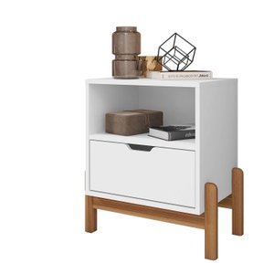 Mesa de Cabeceira Antares Branco - Casa D