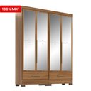 Ver imagem 7 de Quarto Modulado 100% MDF 2 Peças 4 Portas 2 Gavetas com Espelhos Smart Plus Espresso Móveis Bege/Cinamomo