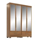 Ver imagem 3 de Quarto Modulado 100% MDF 2 Peças 4 Portas 2 Gavetas com Espelhos Smart Plus Espresso Móveis Bege/Cinamomo