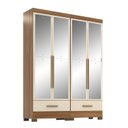Ver imagem 3 de Quarto Modulado 100% MDF 2 Peças 4 Portas 2 Gavetas com Espelhos Smart Plus Espresso Móveis Bege/Cinamomo/Offwhite