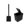 Lixeira e Porta Escova Sanitaria Acessorio Banheiro Preto - 1