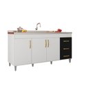 Ver imagem 2 de Balcão Gabinete de Pia sem Tampo Luana 158cm X 80cm X 51cm
